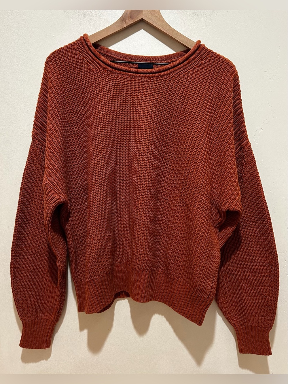 NWT Gap Golden Brown Chunky Rib Fisherman Knit Sweater - Women’s Size XXL